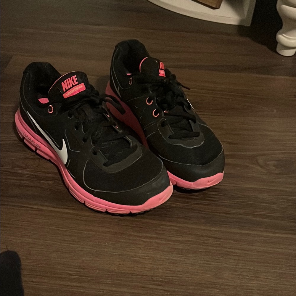Nike Black and Pink Sneakers